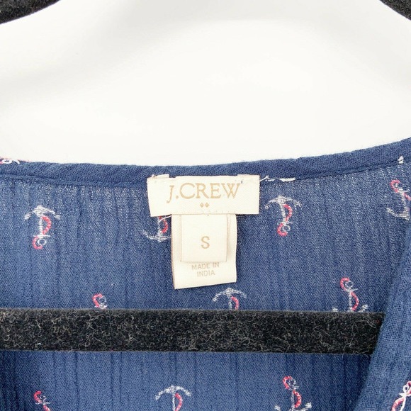 J.CREW Swim Cover Up Tunic Anchor Nautical S Blue - Picture 4 of 7